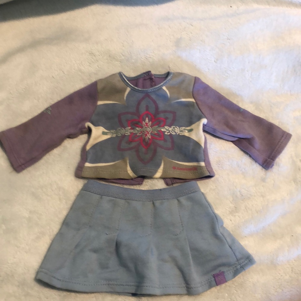 American Girl shirt and skort set for doll